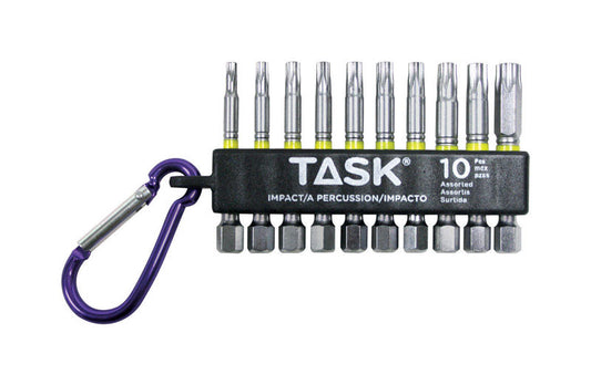Task Tools 2595569 0.25 dia. x 2 in. Torx Impact Power Bit - 10 Piece
