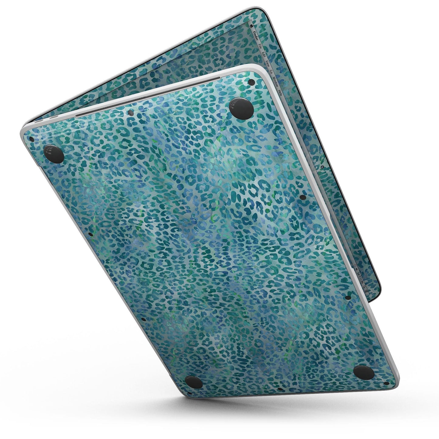 Aqua Watercolor Leopard Pattern - 13" MacBook Pro without Touch Bar