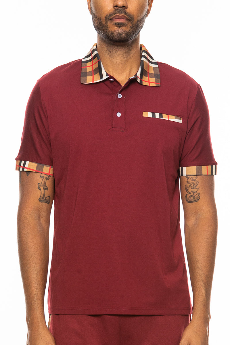 Checkered Trim Polo