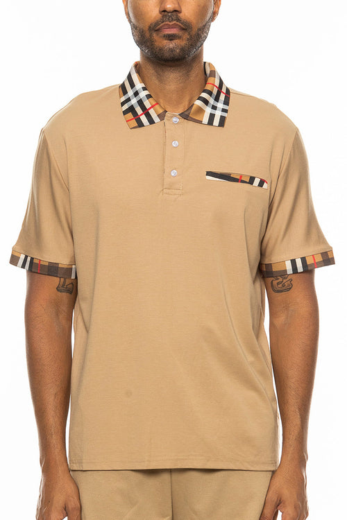 Checkered Trim Polo