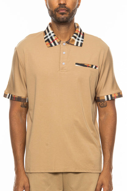 Checkered Trim Polo