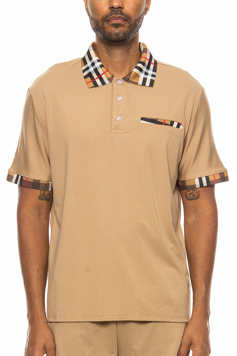 Checkered Trim Polo