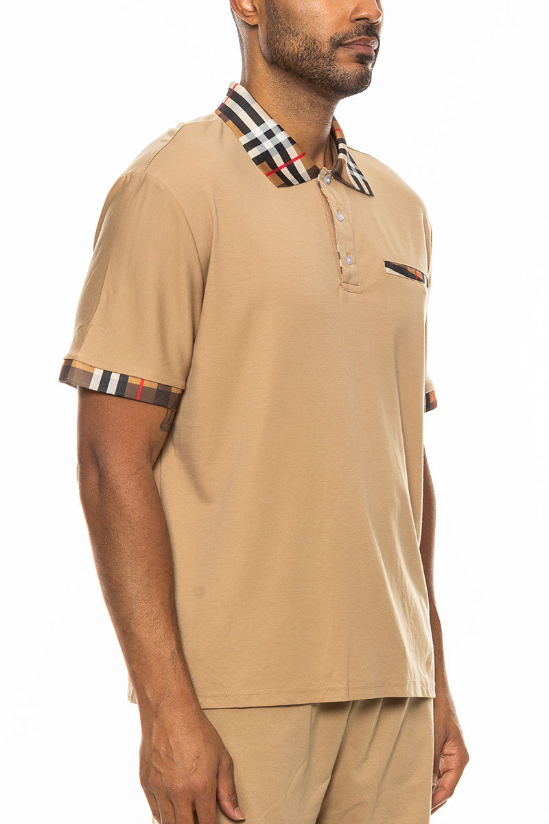 Checkered Trim Polo