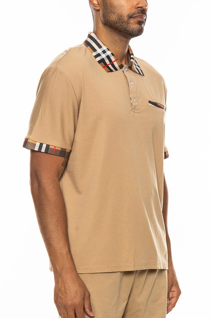 Checkered Trim Polo