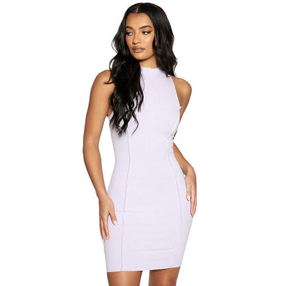 Ribbed Sleeveless Bodycon Mini Dress