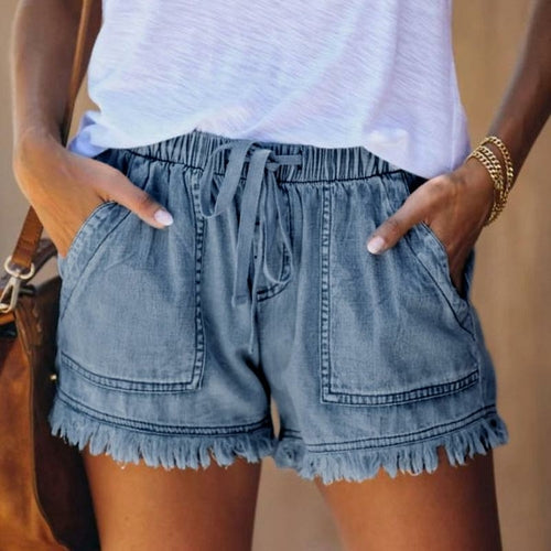 Women's Casual Drawstring Shorts with Pockets