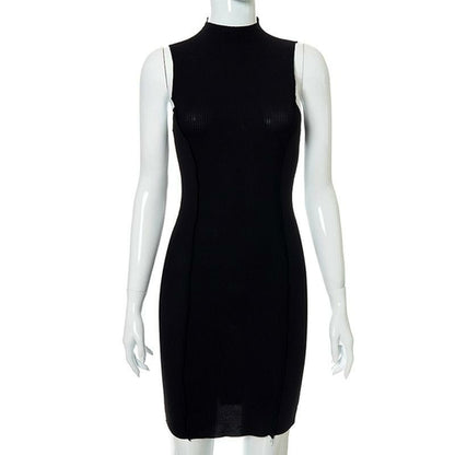 Ribbed Sleeveless Bodycon Mini Dress