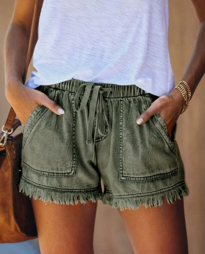 Women's Casual Drawstring Shorts with Pockets