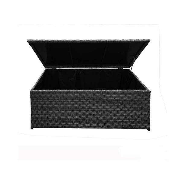 Outdoor Rattan Storage Box Garden Toy Tools Shed Uv Resistant