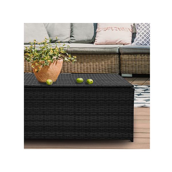 Outdoor Rattan Storage Box Garden Toy Tools Shed Uv Resistant