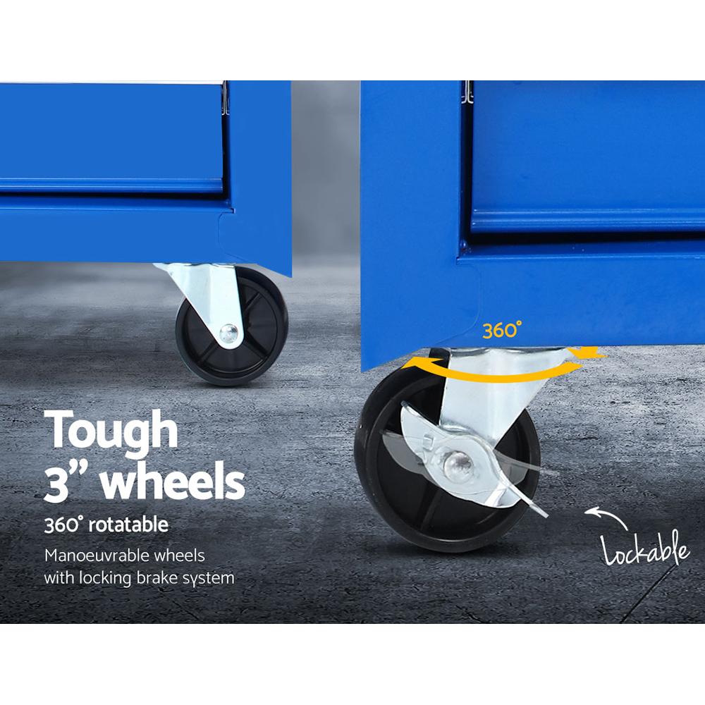 Giantz 5 Drawer Tool Box Cabinet Chest Trolley Box Garage Storage