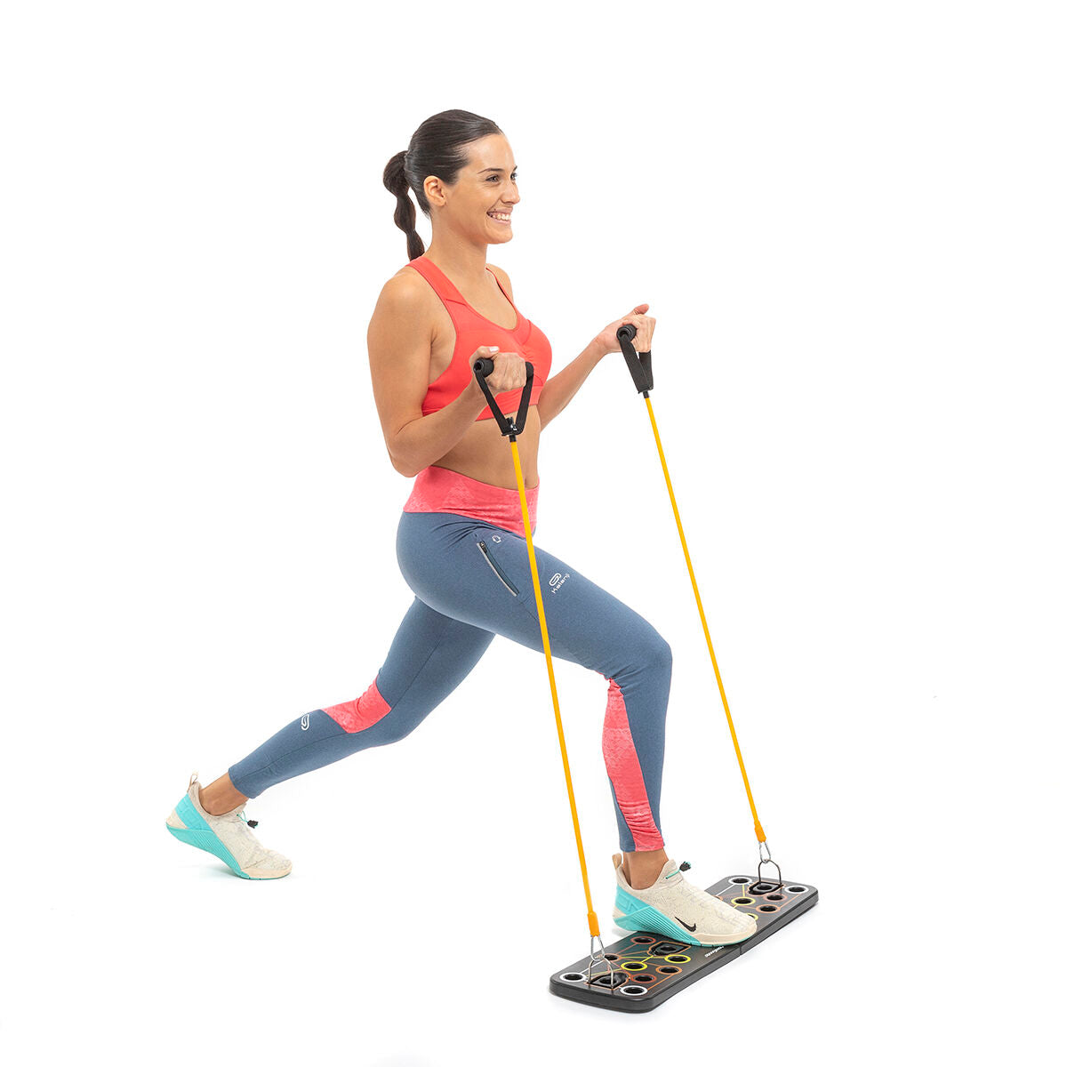 Pulsher Push-Up Board with Resistance Bands