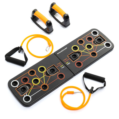 Pulsher Push-Up Board with Resistance Bands