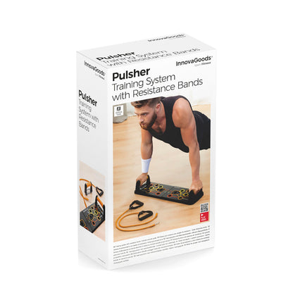 Pulsher Push-Up Board with Resistance Bands