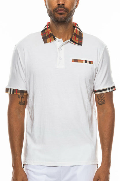 Checkered Trim Polo