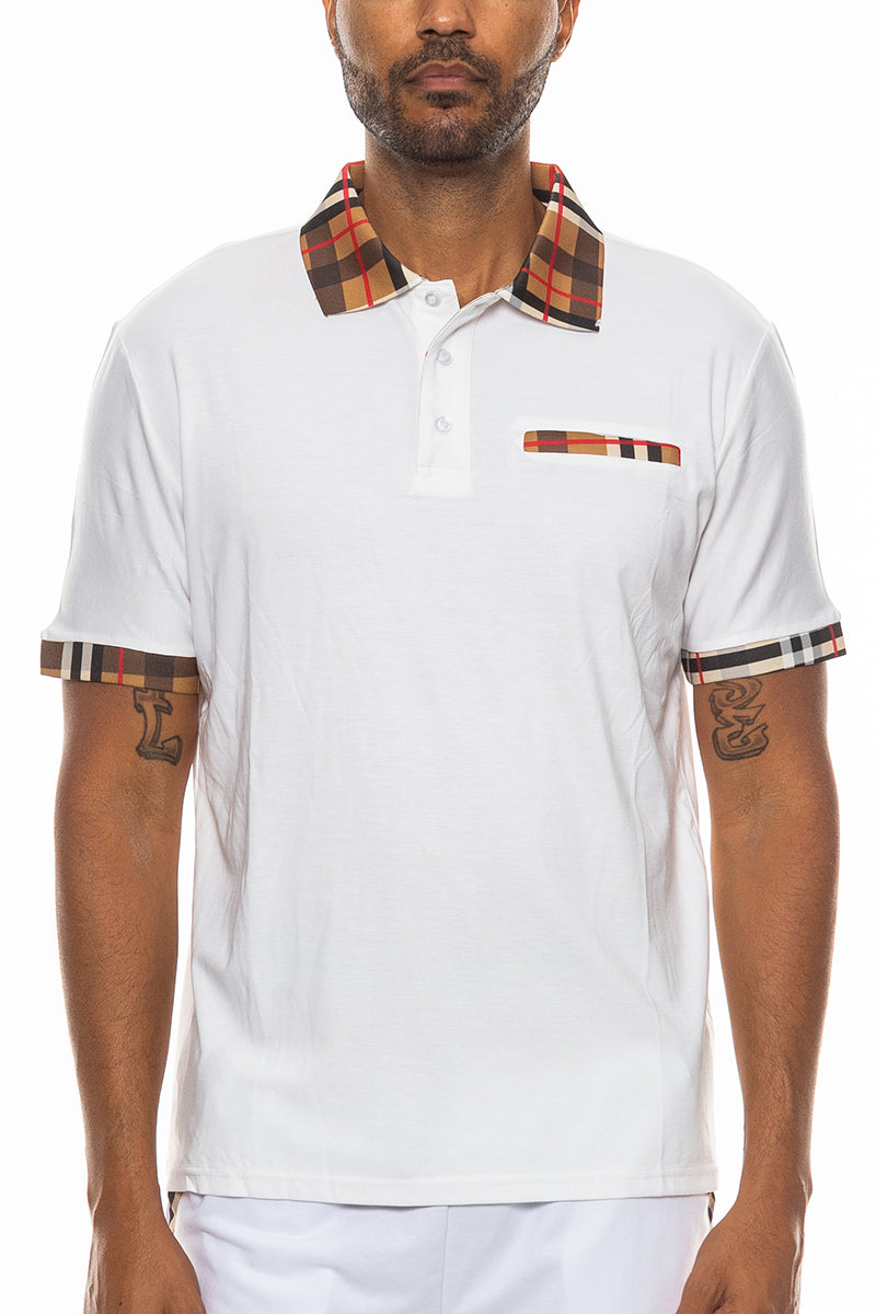 Checkered Trim Polo
