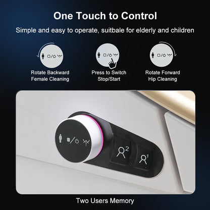 Hynova AX2 Set of Two Smart Bidet Toilet with Auto Open/Close Lid Rose Gold 1.28 GPF