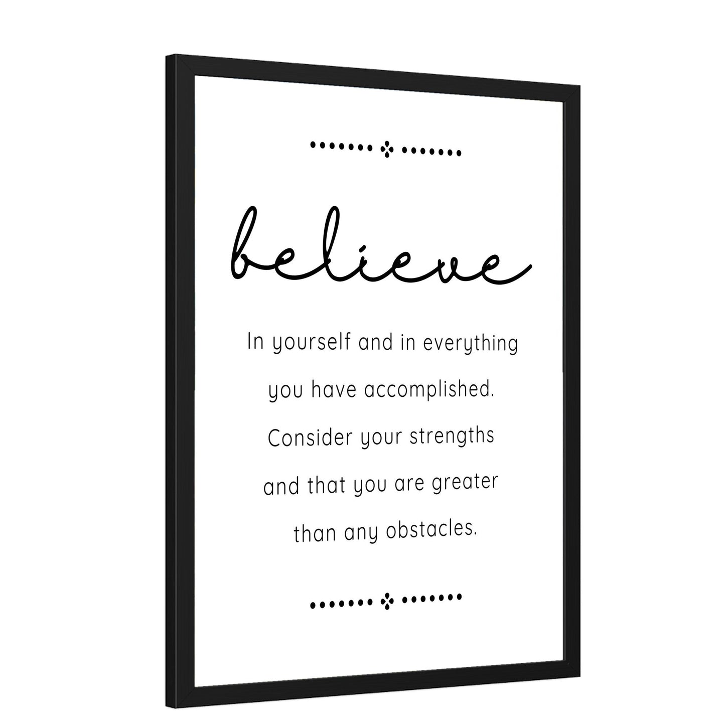 Wall Decor Giclee Poster Art Print - Believe Inspirational Quote