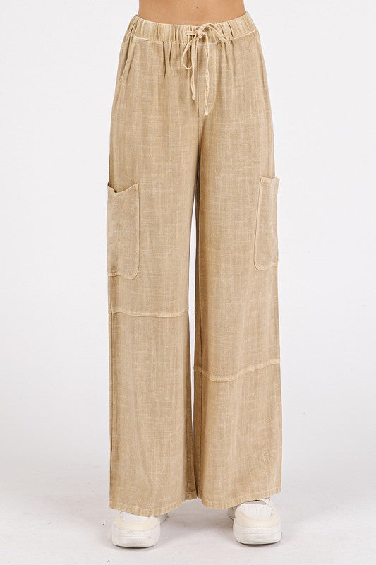 Mineral Wash Drawstring Pants