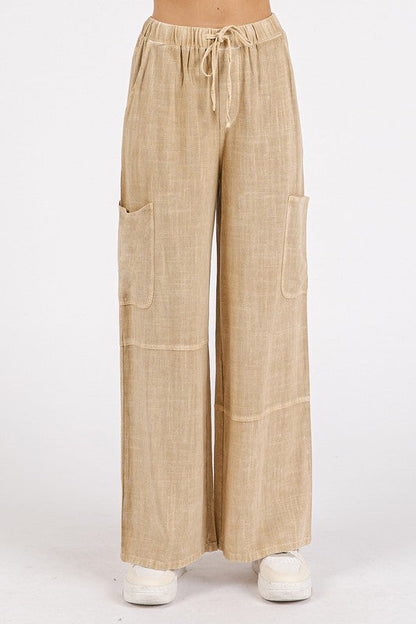 Mineral Wash Drawstring Pants