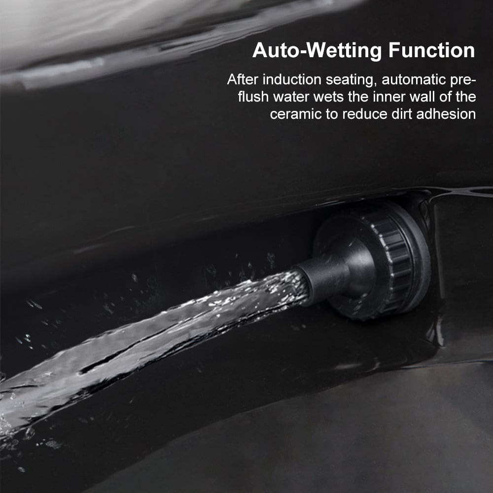 Cubera V1 Automatic Smart Square Bidet Toilet with Multi-Function Black 1.32 GPF