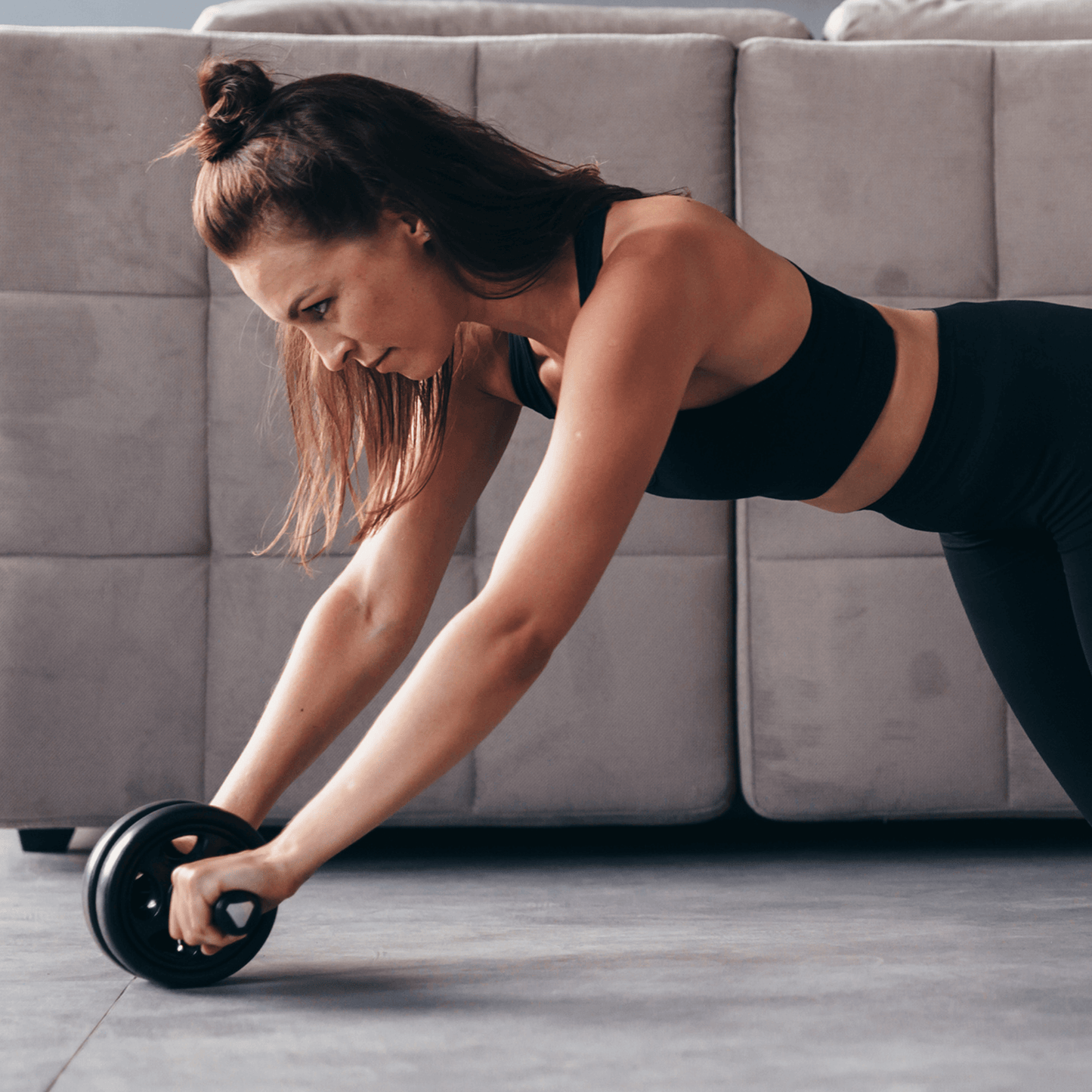 Ab Roller Wheel with Kneeling Pad for Abdominal and Core Strength Trai