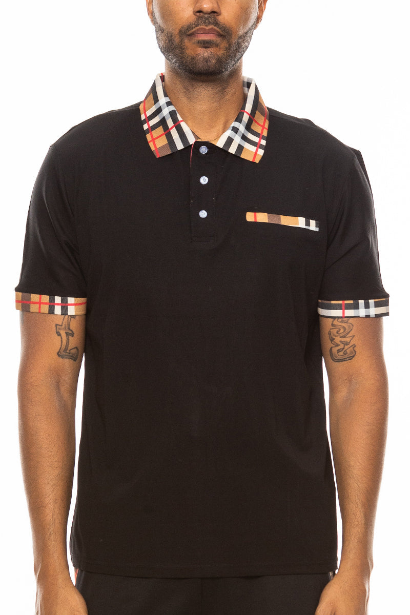 Checkered Trim Polo