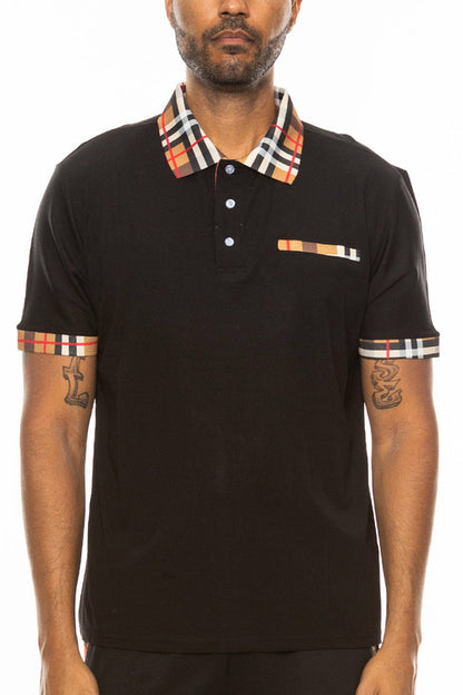 Checkered Trim Polo