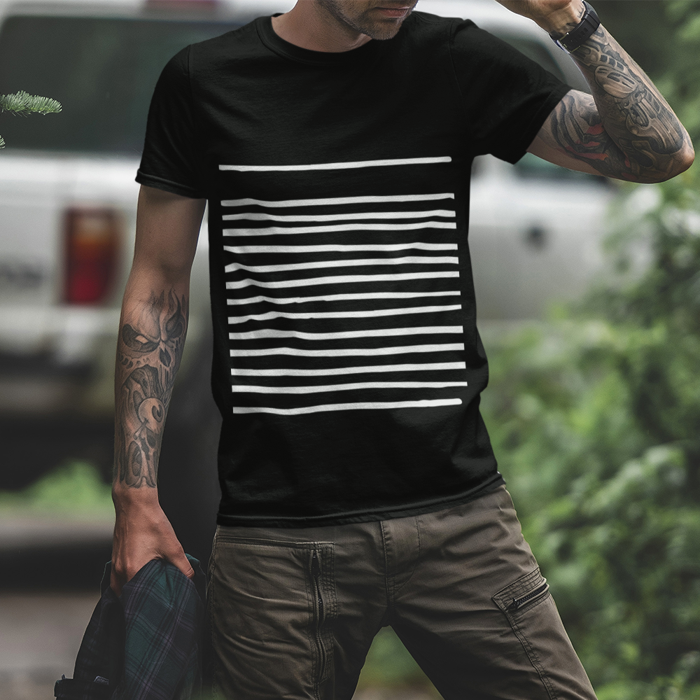 Men's Black Lines Tee