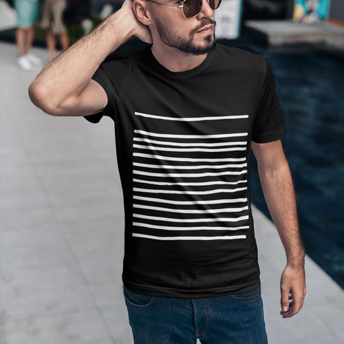 Men's Black Lines Tee