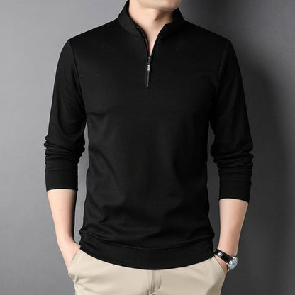 Men's Zipped Stand Collar Top