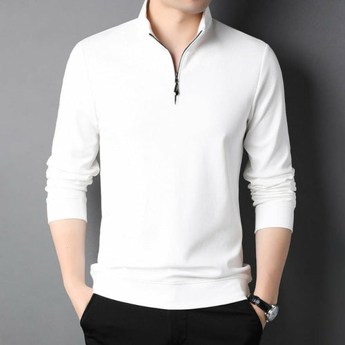 Men's Zipped Stand Collar Top
