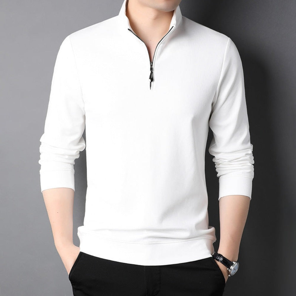 Men's Zipped Stand Collar Top