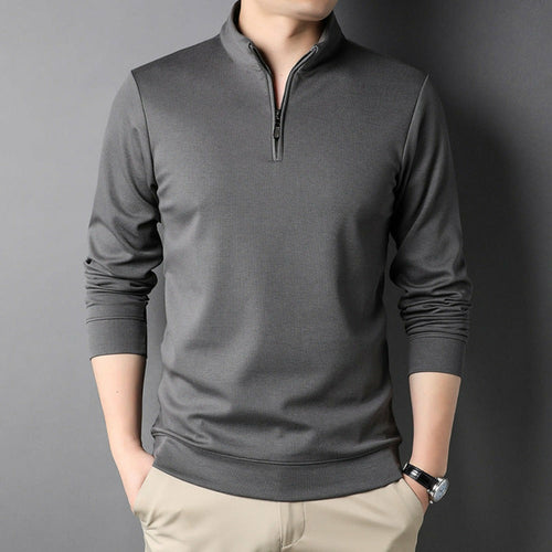 Men's Zipped Stand Collar Top
