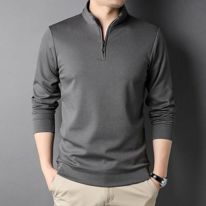 Men's Zipped Stand Collar Top