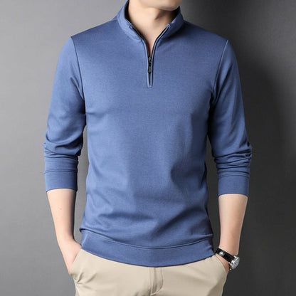 Men's Zipped Stand Collar Top
