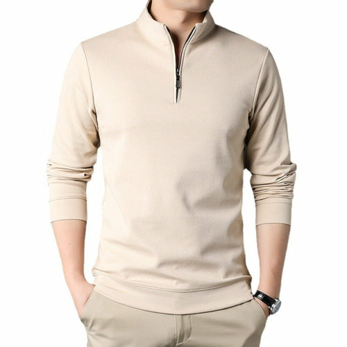 Men's Zipped Stand Collar Top