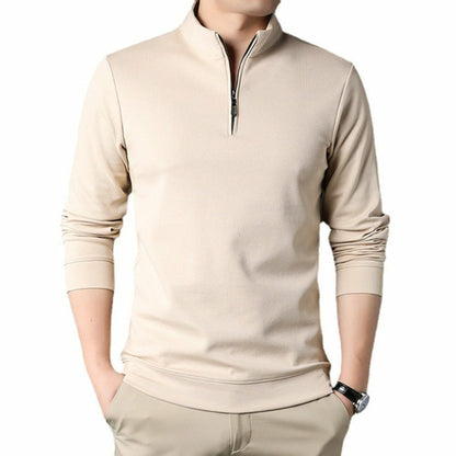 Men's Zipped Stand Collar Top