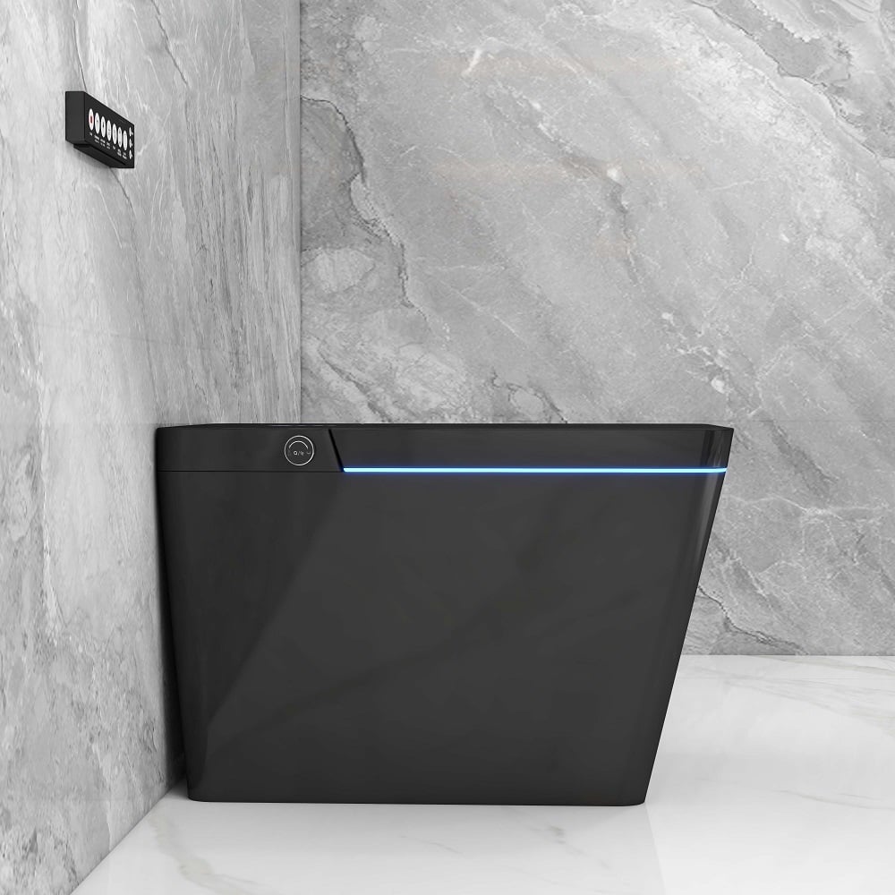 Cubera V1 Automatic Smart Square Bidet Toilet with Multi-Function Black 1.32 GPF