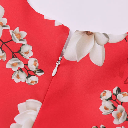  Girl's Satin Floral Printed Frock 1-2-YEARS