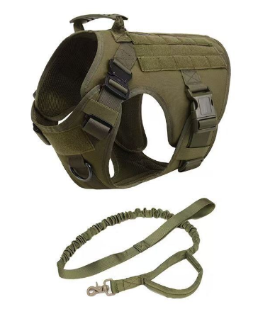 Fast Shipping Military Dog Tactical Harness and Leash Set 