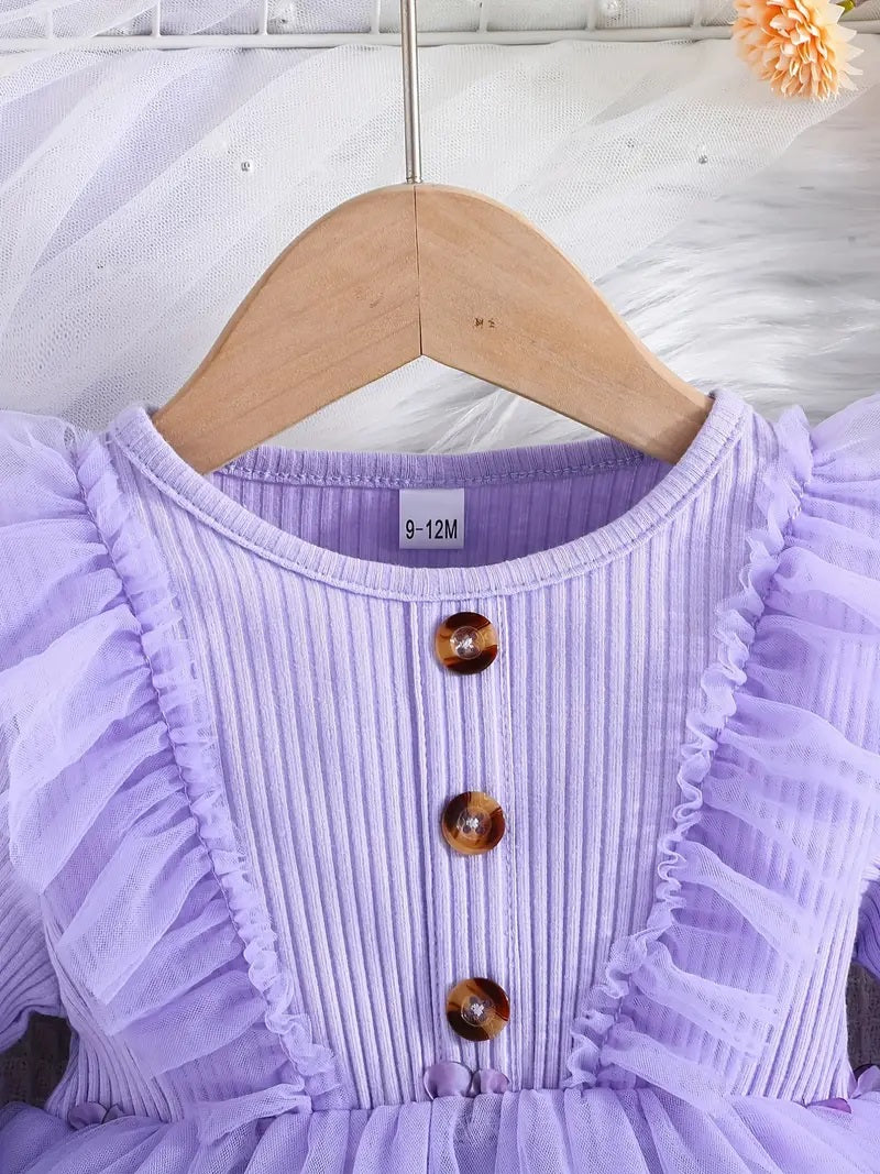 Girl's Lycra Floral Printed Frock Dress for Girls 2-3-YEARS