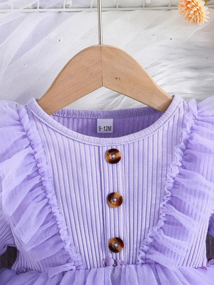 Girl's Lycra Floral Printed Frock Dress for Girls 2-3-YEARS