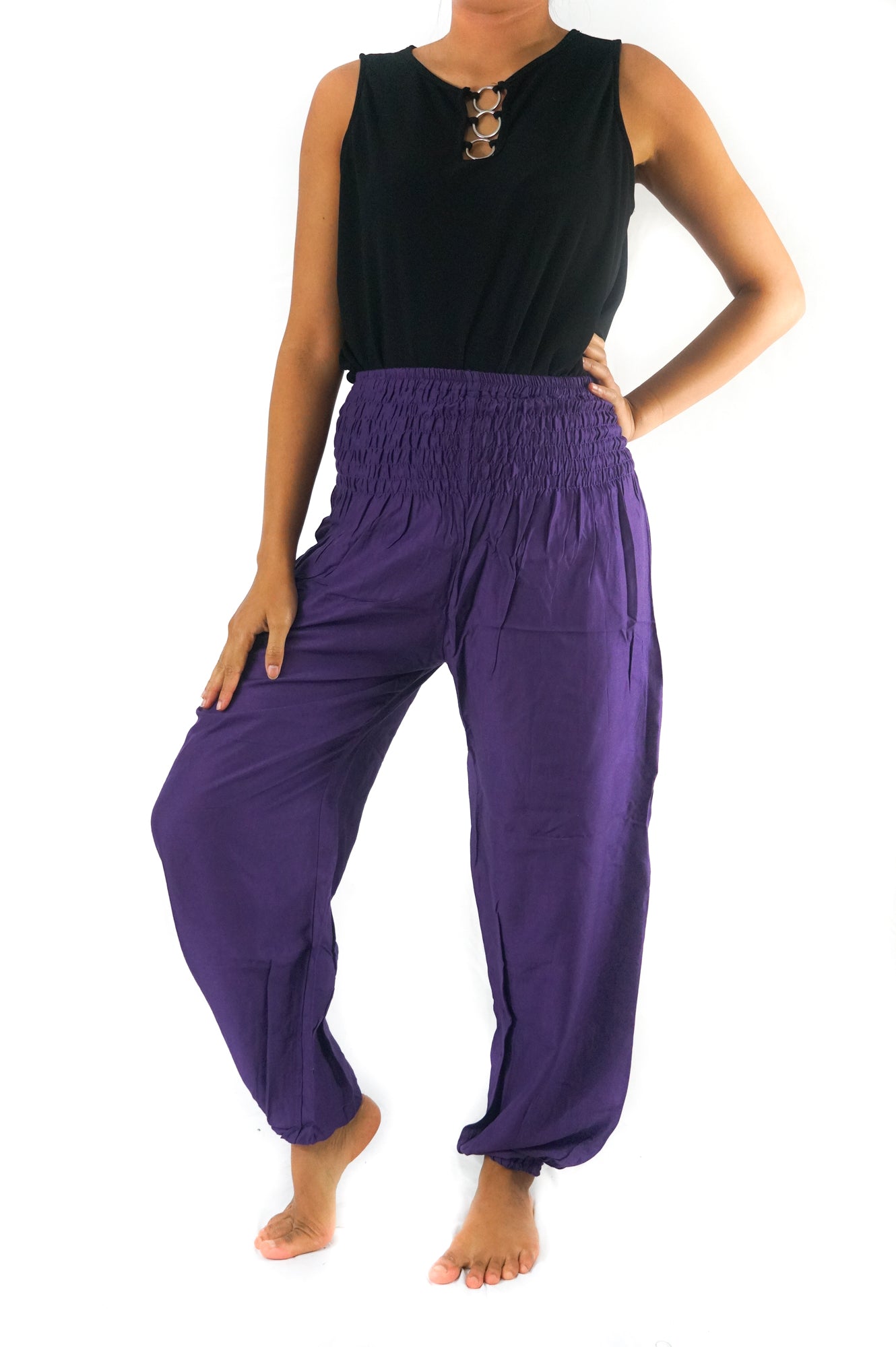 Purple Boho Harem Pants