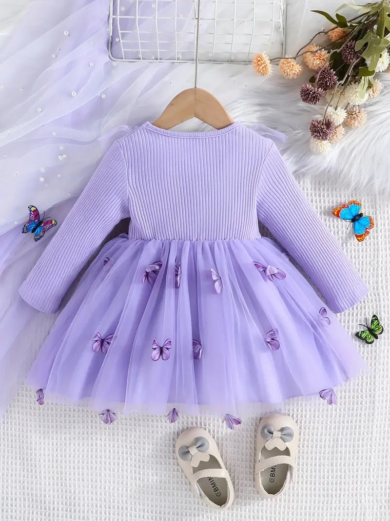 Girl's Lycra Floral Printed Frock Dress for Girls 2-3-YEARS