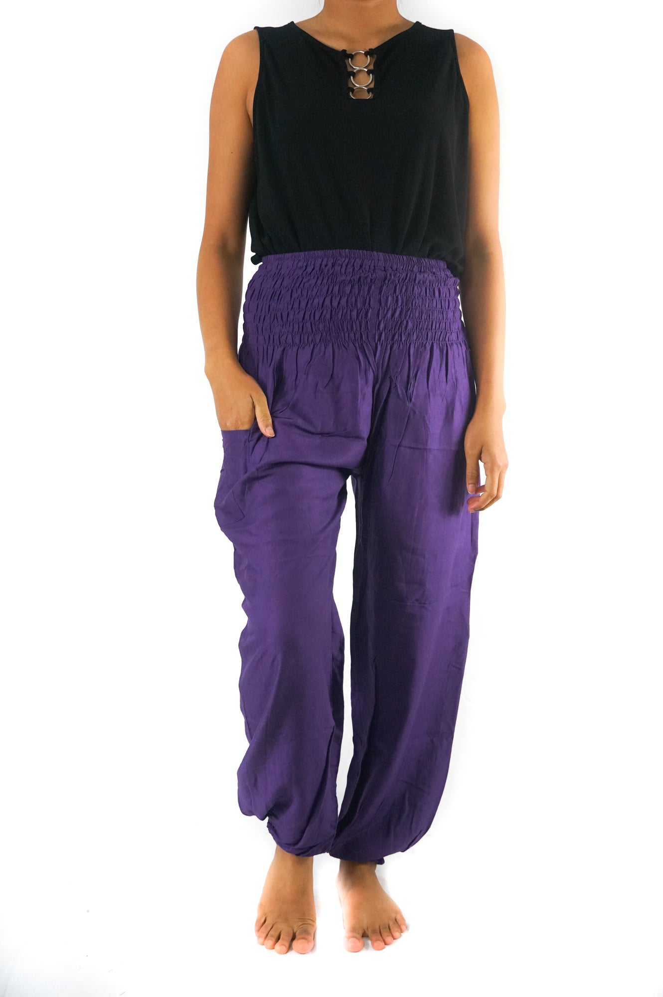 Purple Boho Harem Pants