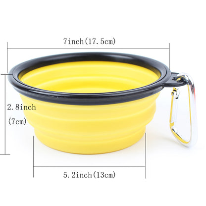 COLLAPSIBLE SILICONE TRAVEL PET BOWL 