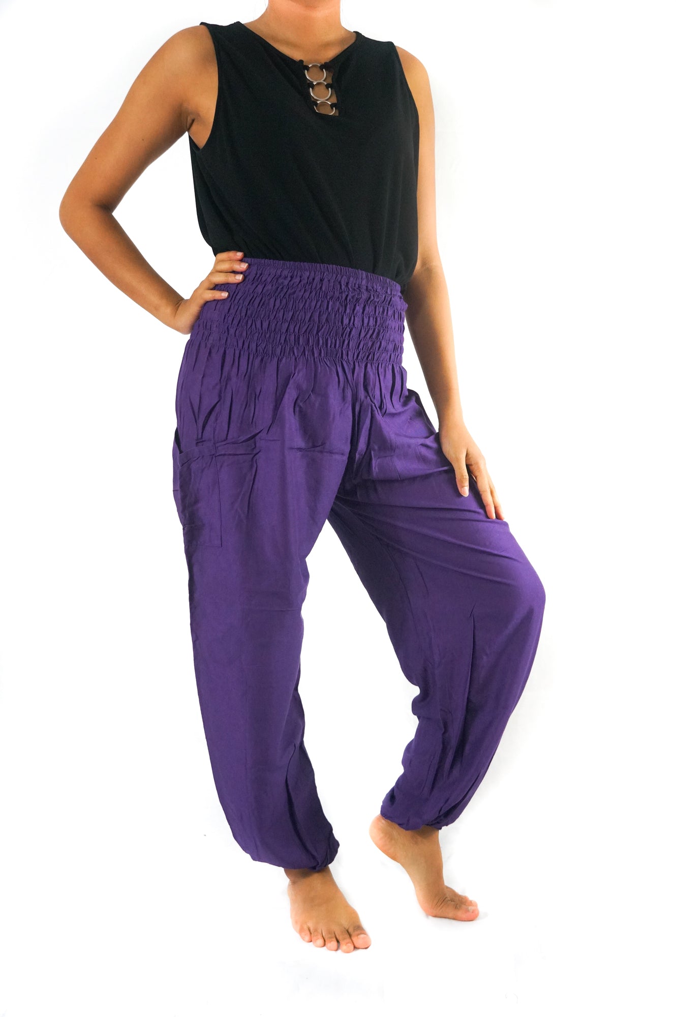 Purple Boho Harem Pants