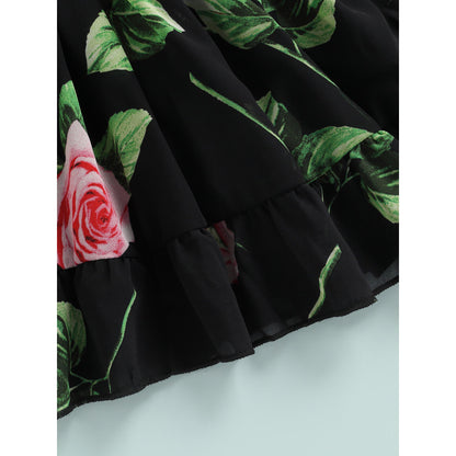  Girl's Lycra Floral Printed Frock Dress for Girls 2-3 Year