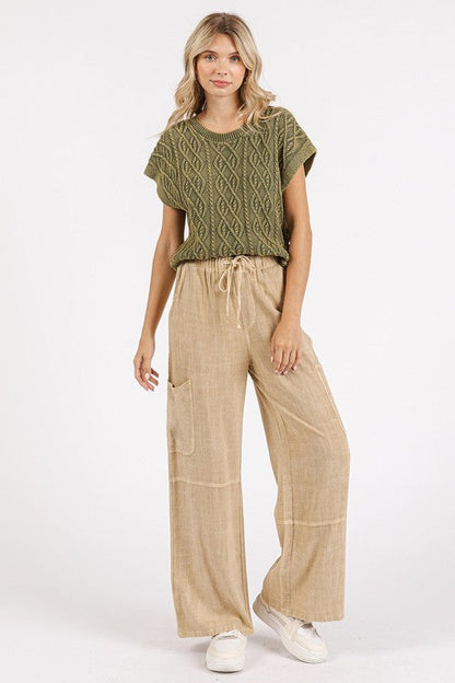 Mineral Wash Drawstring Pants